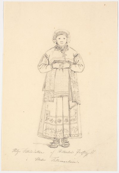 Helga Fittilsdatter de la parroquia de Hitterdal en el norte de Telemark de Martinus Rørbye