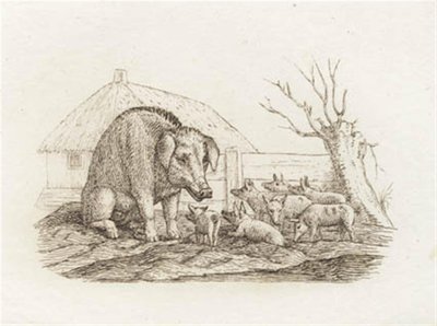 Ilustración para "Cincuenta fábulas para niños" de Hey de Martinus Rørbye