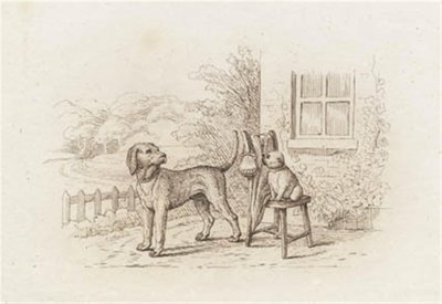 Ilustración de "Halvhundrede Fabler for Børn" de Hey de Martinus Rørbye