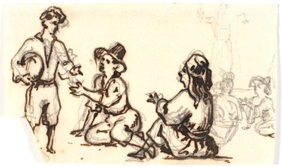 Bocetos de figuras italianas de Martinus Rørbye