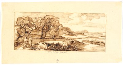 Paisaje con motivo bíblico de Martinus Rørbye