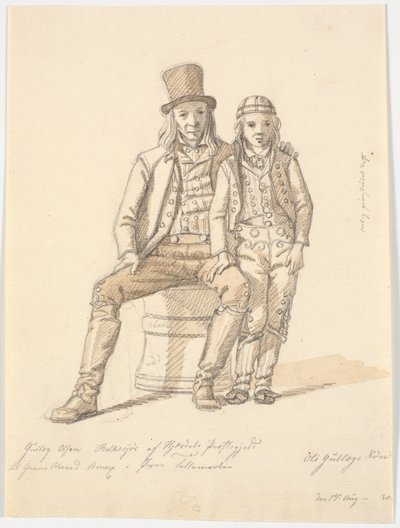 Ole Gullog y su hijo, Telemark superior de Martinus Rørbye