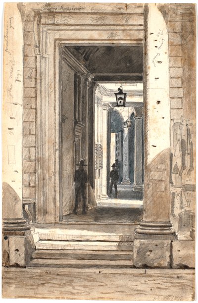 Palazzo Massimo alle Colonne. Roma 1835 de Martinus Rørbye