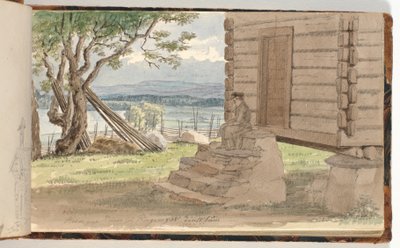 Paisaje con cabaña de montaña de Martinus Rørbye