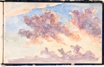 Estudio de nubes. Un cielo al atardecer de Martinus Rørbye