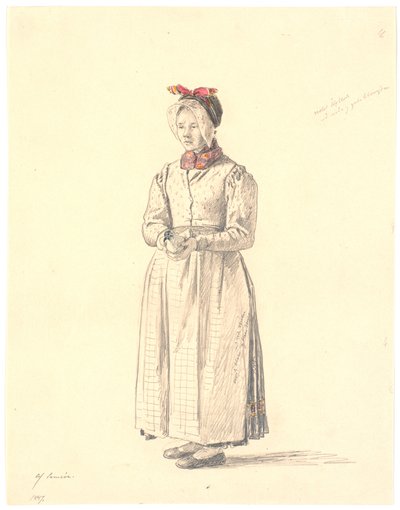 Campesina de pie de Samsø de Martinus Rørbye