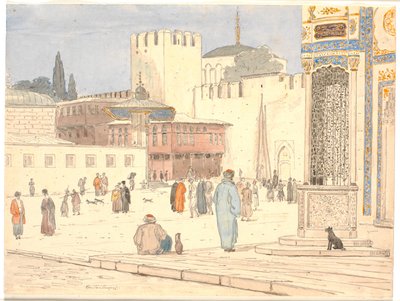 La Plaza frente a Bab-i-Hümayan en Constantinopla de Martinus Rørbye