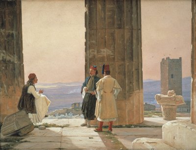 La vista desde el Templo de Atenea en la Acrópolis de Martinus Rørbye