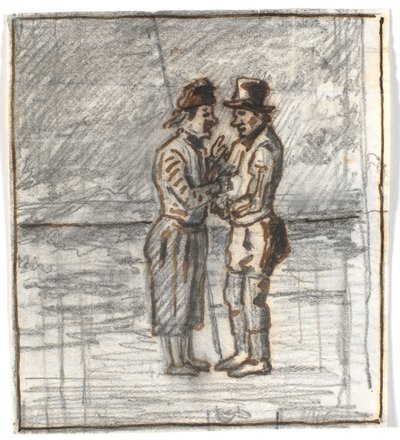 Dos habitantes de Skagen conversando junto al mar de Martinus Rørbye