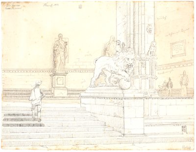 La escalera a la Loggia de