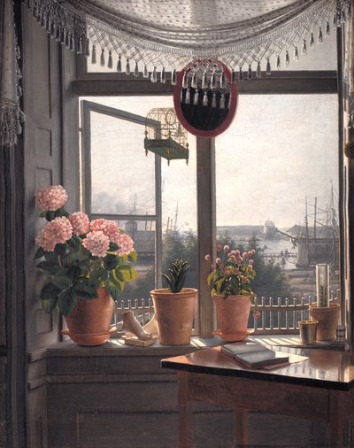 Vista desde la ventana del artista de Martinus Rørbye