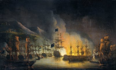 El bombardeo de Argel (26-27 de agosto de 1816) de Martinus Schouman (signed by artist)