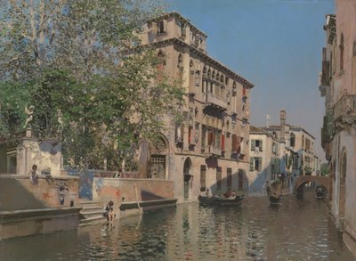 Un Canal en Venecia, ca. 1875 de Martín Rico y Ortega