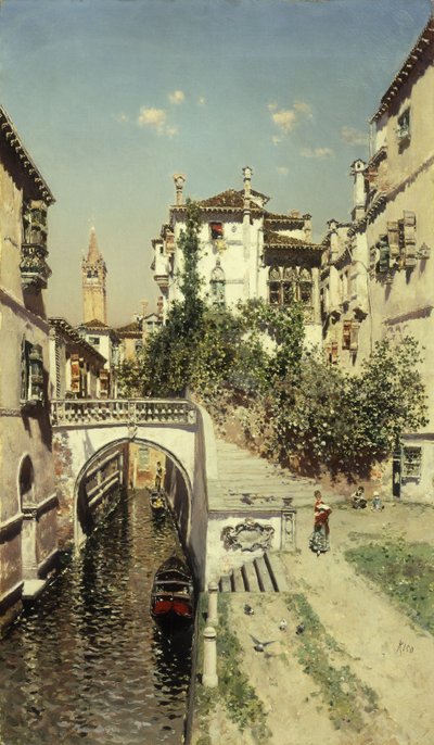 Escena de un canal veneciano de Martín Rico y Ortega