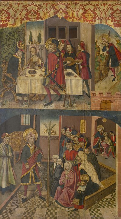 San Cristóbal despidiéndose del Rey que temía a Satanás, San Cristóbal y sus conversos de Martín de Soria