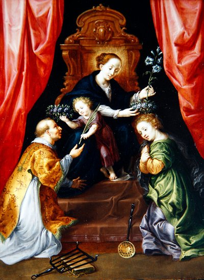 La Virgen y el Niño con Santa Isabel y San Lorenzo de Roma de Martyn and Brueghel Jan the Younger Pepyn