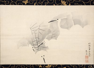 Garzas blancas, 1769 de Maruyama Okyo