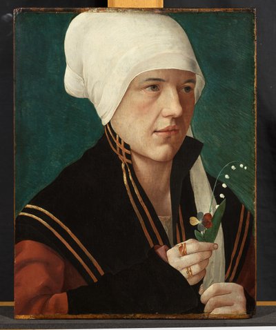 Retrato de una Mujer con un Lirio del Valle y una Pensamiento de Marx Reichlich