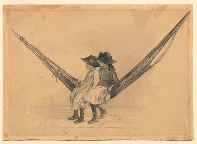 Mary y Eleanor Hague en una Hamaca de Mary A. Hallock Foote