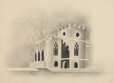 Una iglesia gótica a la luz de la luna de Mary Altha Nims