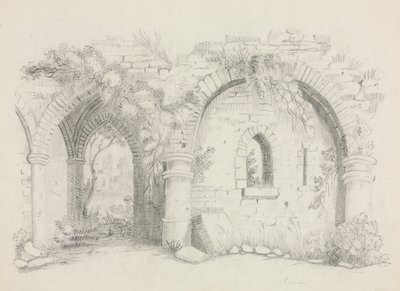 Ruinas, alrededor de 1840 de Mary Altha Nims