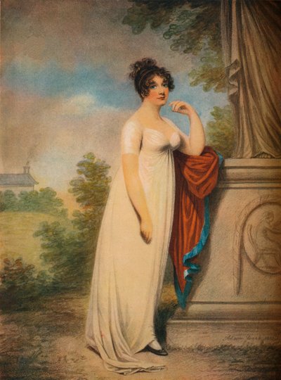 Mary Anne Clarke en la base de una estatua, 1803 de Mary Anne Clarke