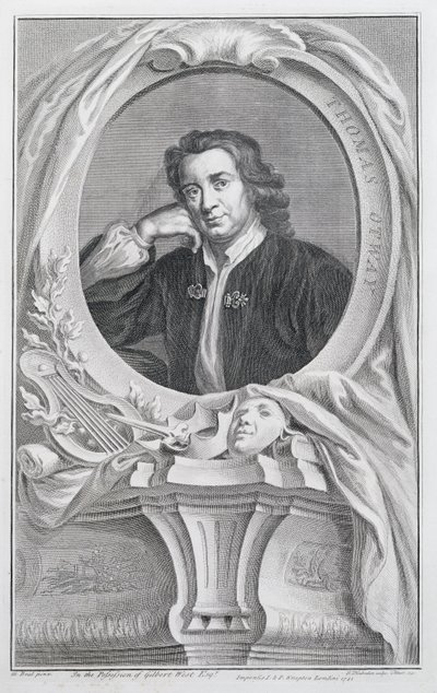 Thomas Otway, grabado por Jacobus Houbraken, Ámsterdam, 1741 de Mary Beale
