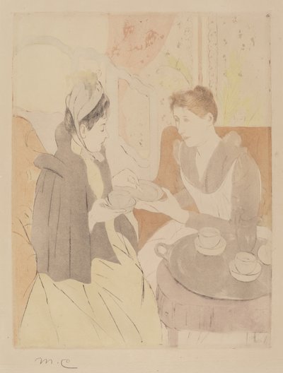 Fiesta de té por la tarde de Mary Cassatt
