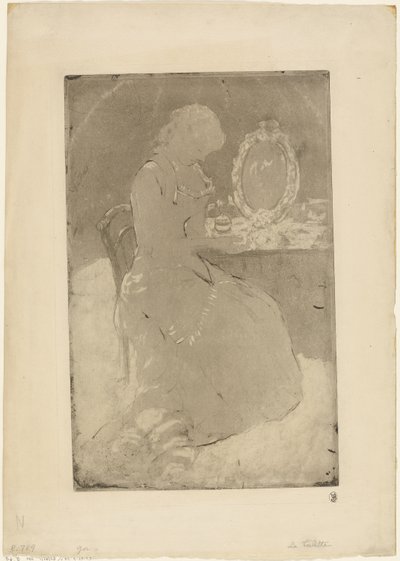 En la mesa de tocador de Mary Cassatt