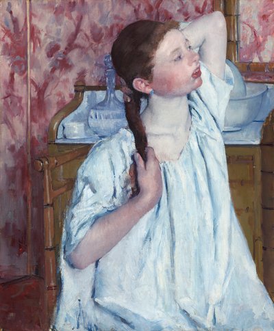 Niña Arreglando su Cabello de Mary Cassatt