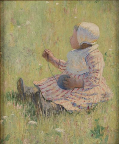 Niña jugando con una bola de lana, c. 1875 de Mary Cassatt