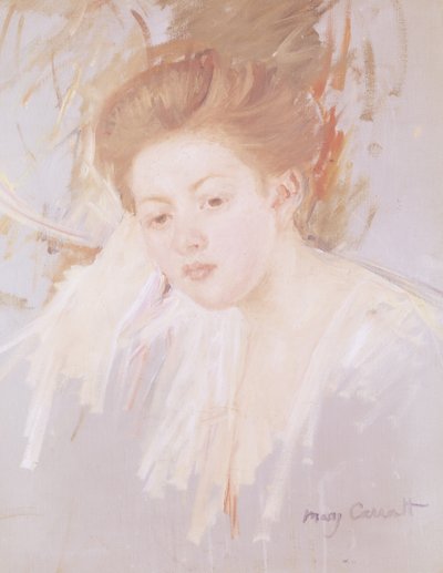 Cabeza de una joven de Mary Cassatt