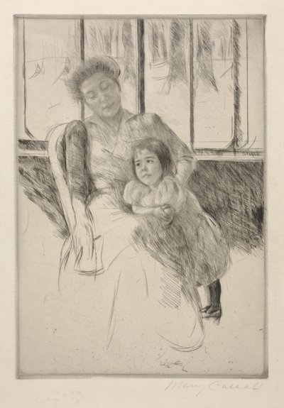 En el invernadero, c. 1901 de Mary Cassatt