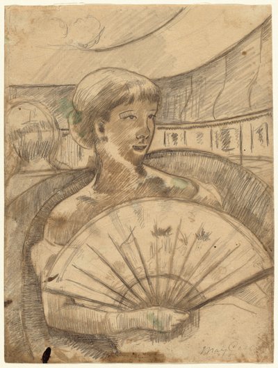 En la caja de la ópera No. 3 [recto], 1880 de Mary Cassatt