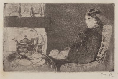 Lydia en el té de la tarde de Mary Cassatt