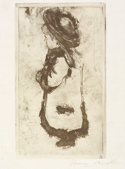 Mademoiselle Luguet con abrigo y sombrero, c. 1883 de Mary Cassatt