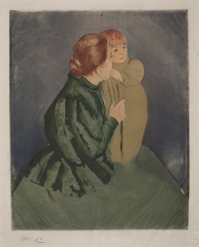 Madre campesina e hijo de Mary Cassatt