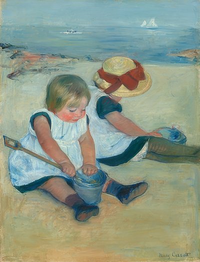 Niños jugando en la playa. 1884 de Mary Cassatt