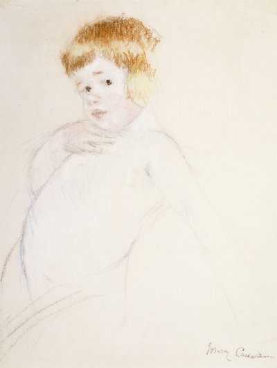 Estudio para el bebé para La caricia, c.1902 de Mary Cassatt