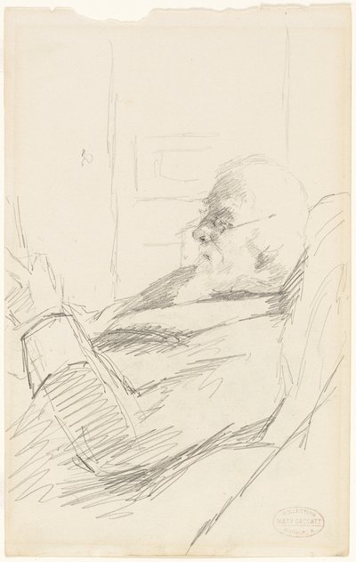 El padre del artista Lectura de Mary Cassatt