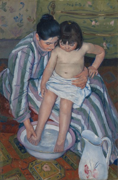 El baño del niño de Mary Cassatt