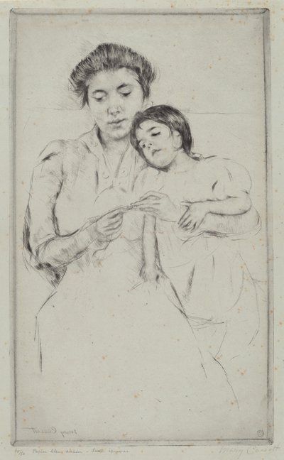 La lección de crochet, c. 1902 de Mary Cassatt