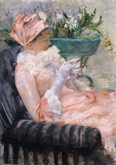 La taza de té, c.1880-1 de Mary Cassatt