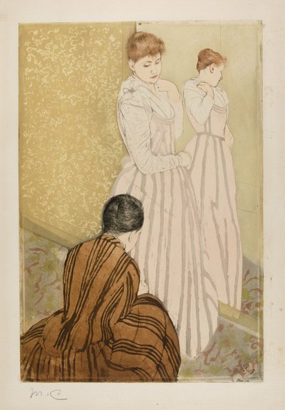 El ajuste, 1890-91 de Mary Cassatt
