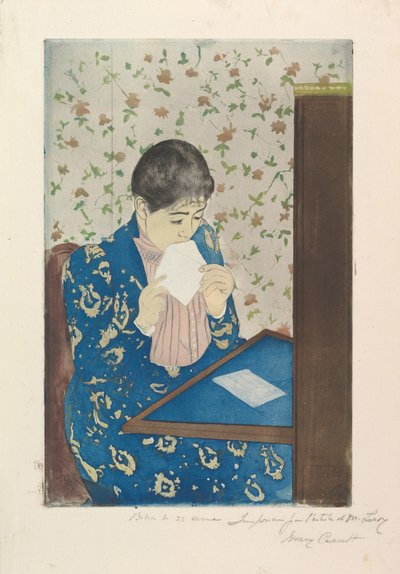 La carta, 1890-91 de Mary Cassatt