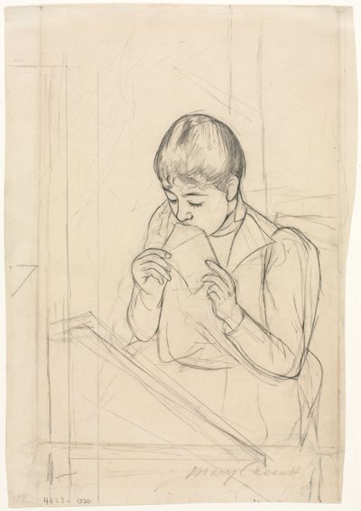 La Carta (recto), La Carta (verso) de Mary Cassatt
