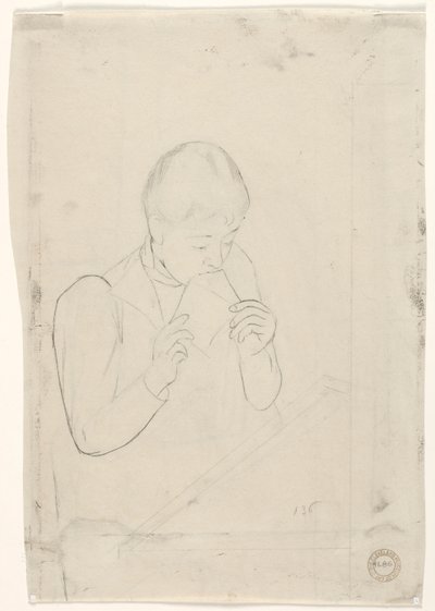 La carta (reverso) de Mary Cassatt