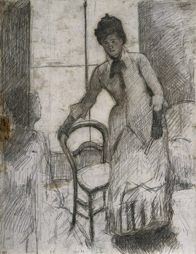 El visitante (recto) de Mary Cassatt