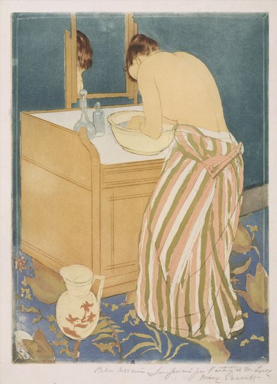 Mujer bañándose (La Toilette), 1890-1 de Mary Cassatt