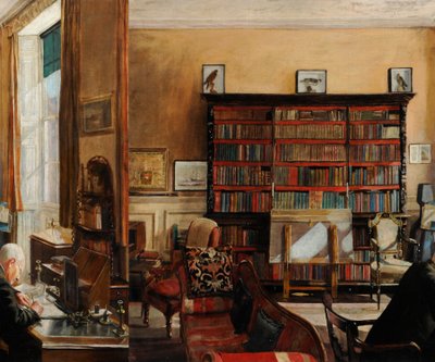 Estudio interior, c.1937 (óleo sobre lienzo) de Mary Dawson Elwell